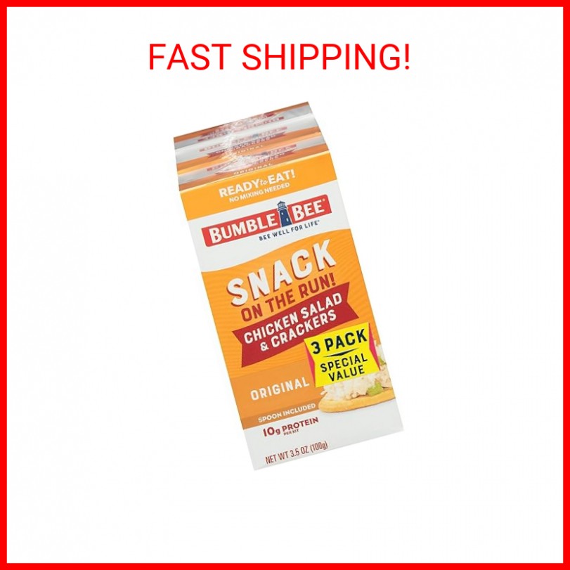 Bumble Bee Snack on the Run Chicken Salad with Crackers Kit, 3.5 Ounce, 3 Pack