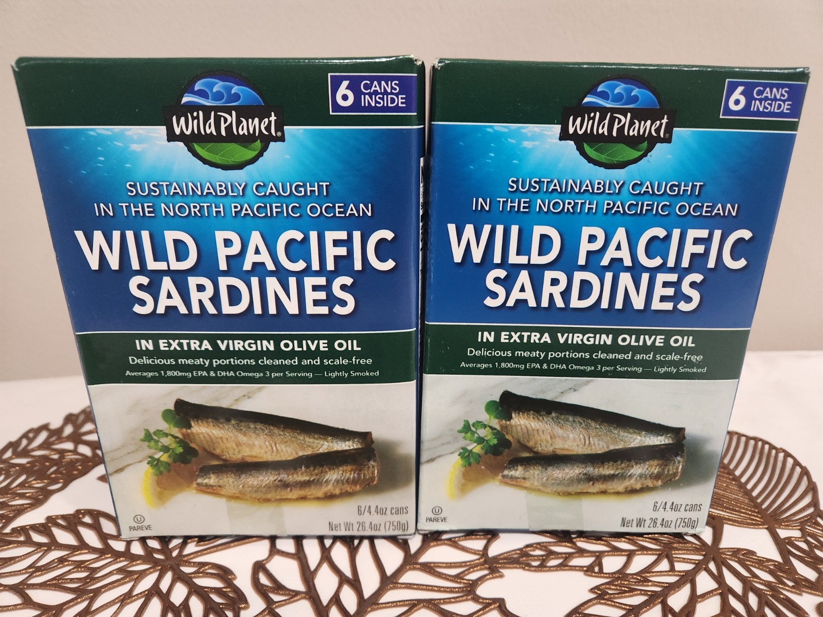 12 WILD PLANET WILD PACIFIC SARDINES 4.4 OZ EA. 05/2029 VIETNAM VIRGIN OLIVE OIL