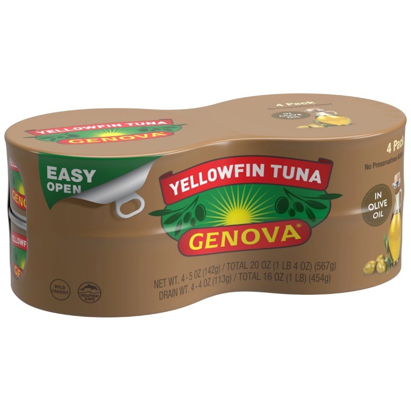 Genova Premium Yellowfin Tuna in Olive Oil 4 – 5 oz cans