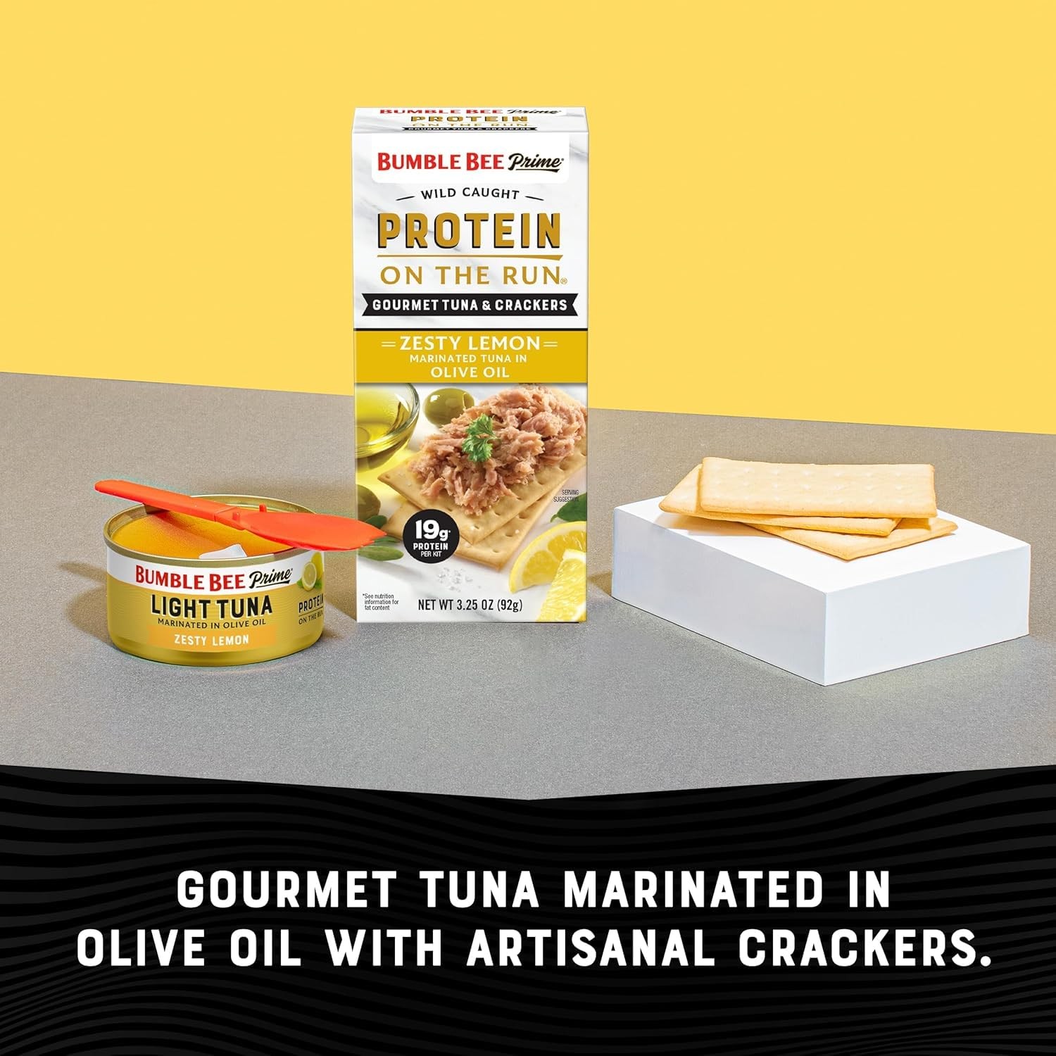 Protein on the Run Snack Kit, Pack of 12 – Gourmet Tuna Marinated in Olive Oi…