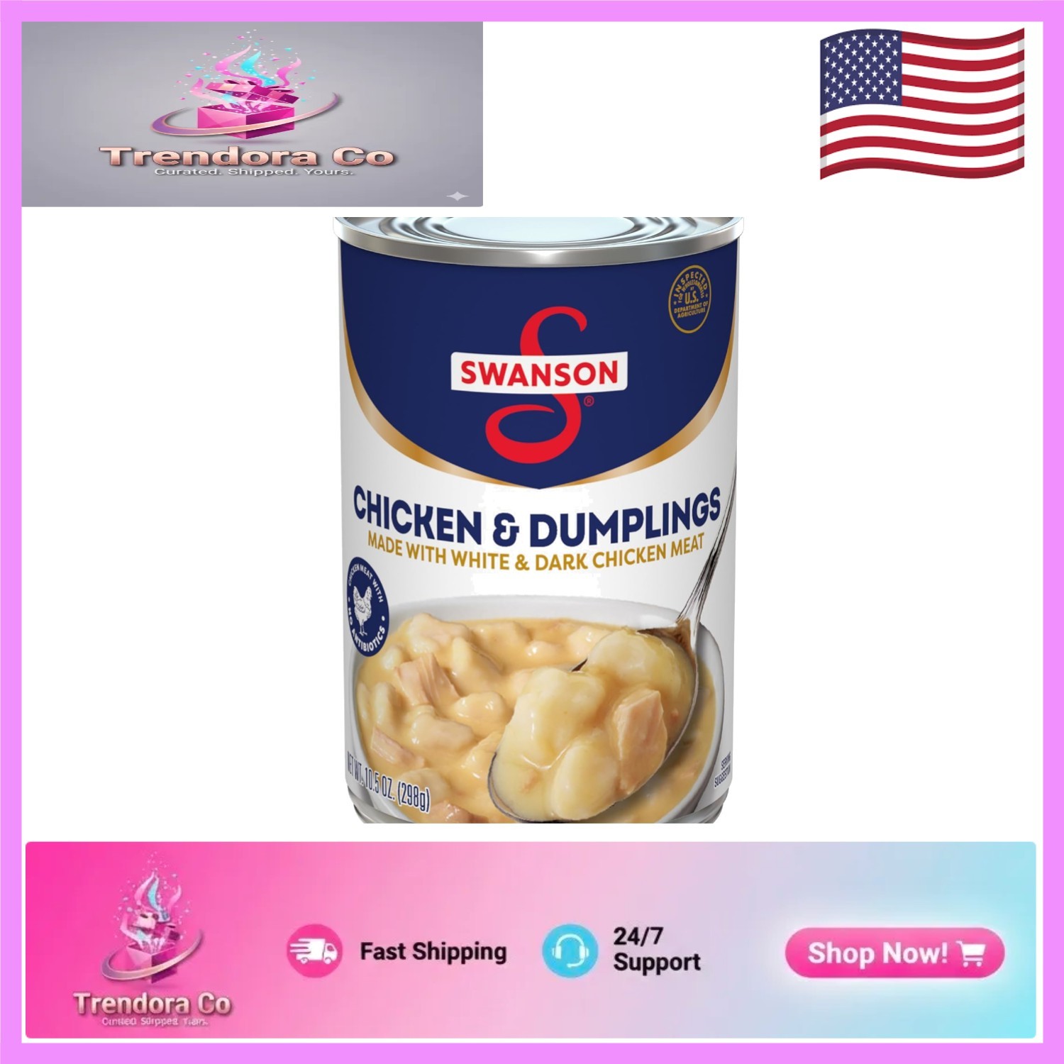 Gourmet Chicken & Dumplings by Swanson, 10.5 oz – Traditional Southern Flavor