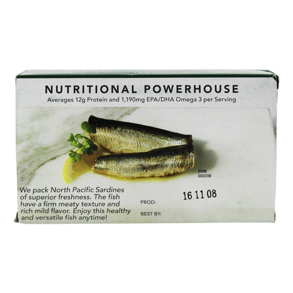 Wild Planet Wild Sardines in Extra Virgin Olive Oil, Sea Salt, Lightly Smoked…