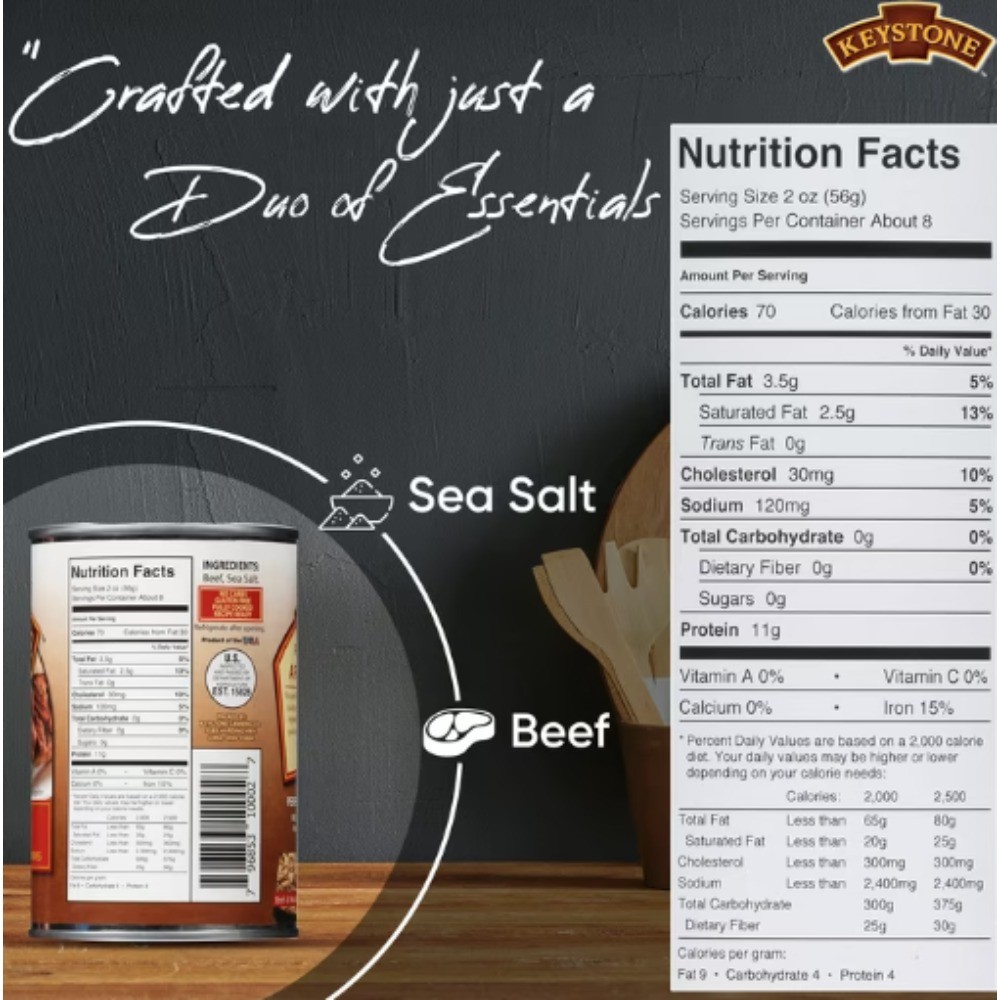 Keystone All Natural Beef, 14.5 oz Can