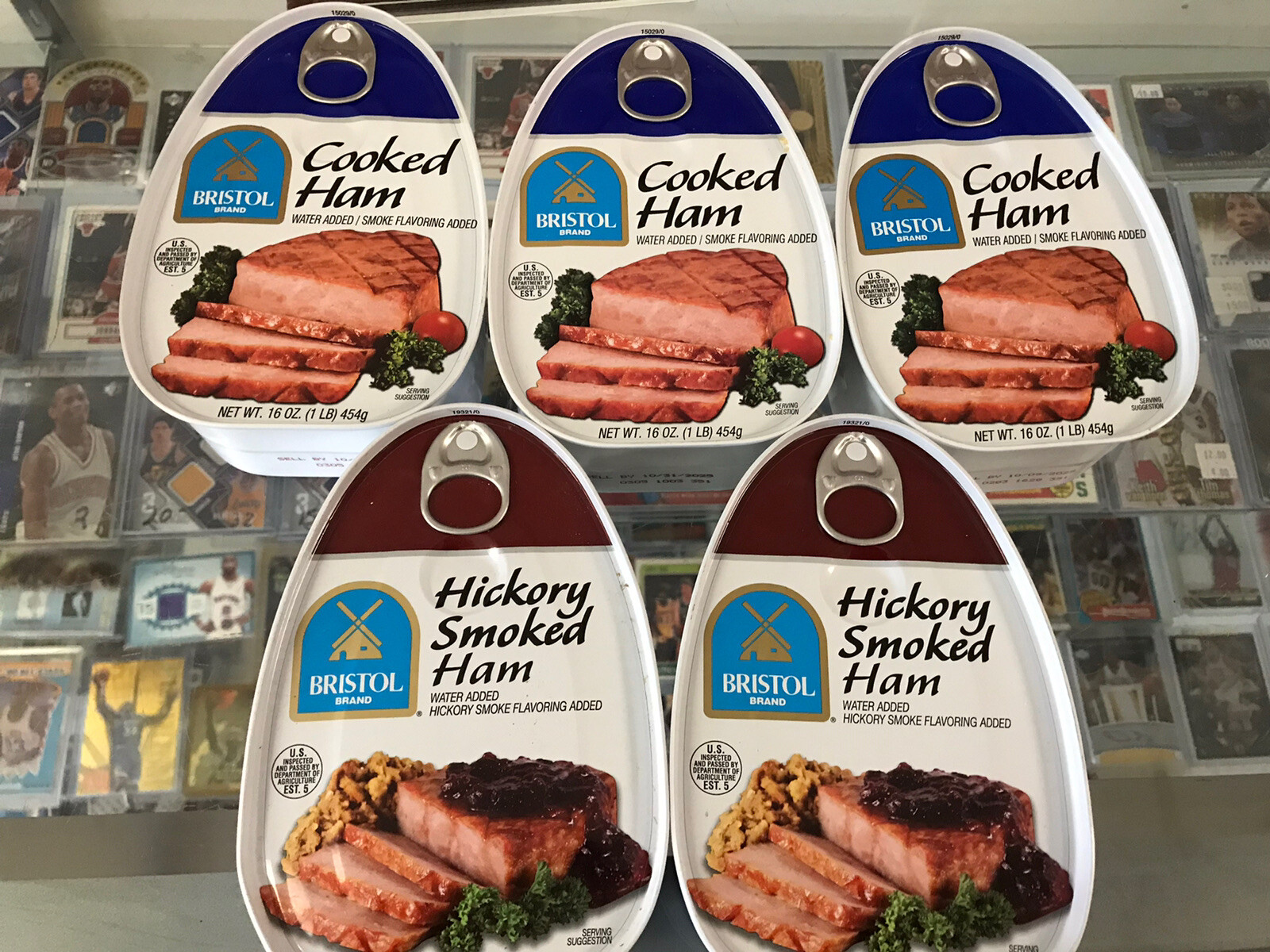 Cooked Ham Lot of 5 16oz Fully Cooked Canned Food Ready to Eat