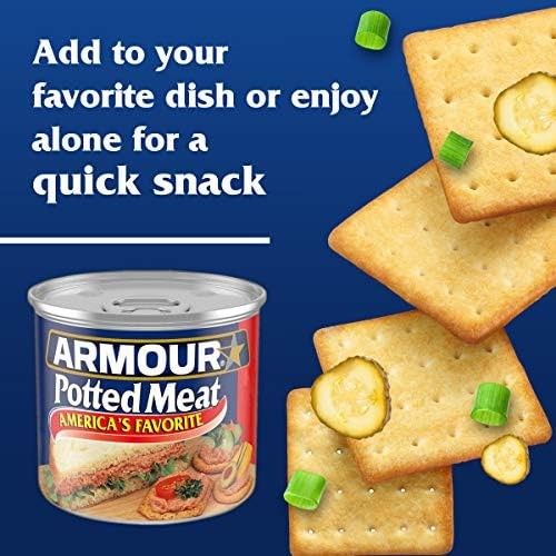 Armour Star Potted Meat, Ready to Eat Canned Meat, 8g Protein Per Serving, 5….