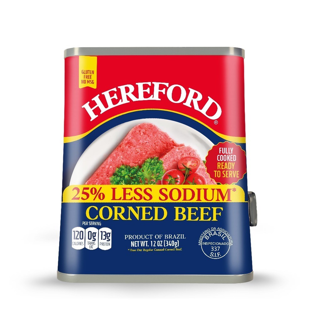 (3 pack) Corned Beef, 25% Less Sodium, 12 oz Can