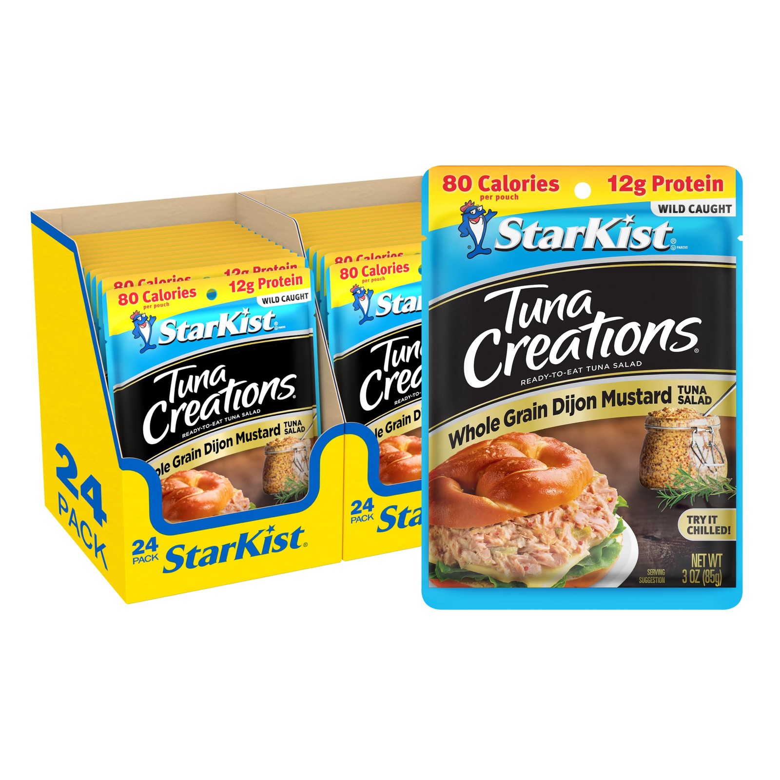Tuna Creations Whole Grain Dijon Mustard Tuna Salad 3.0 oz Pouch Pack of 24