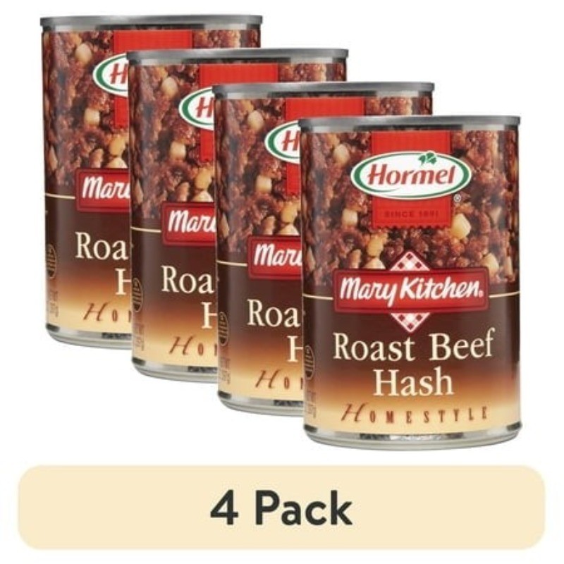 (4 pack) Roast Beef Hash, Canned Roast Beef Hash, 14 oz Can