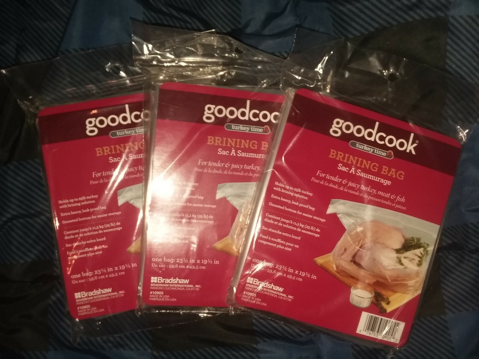 (3) BRINING BAG GOOD COOK 23.5X19.5″ HOLDS 25 LB TURKEY EXTRA HEAVY LEAK PROOF