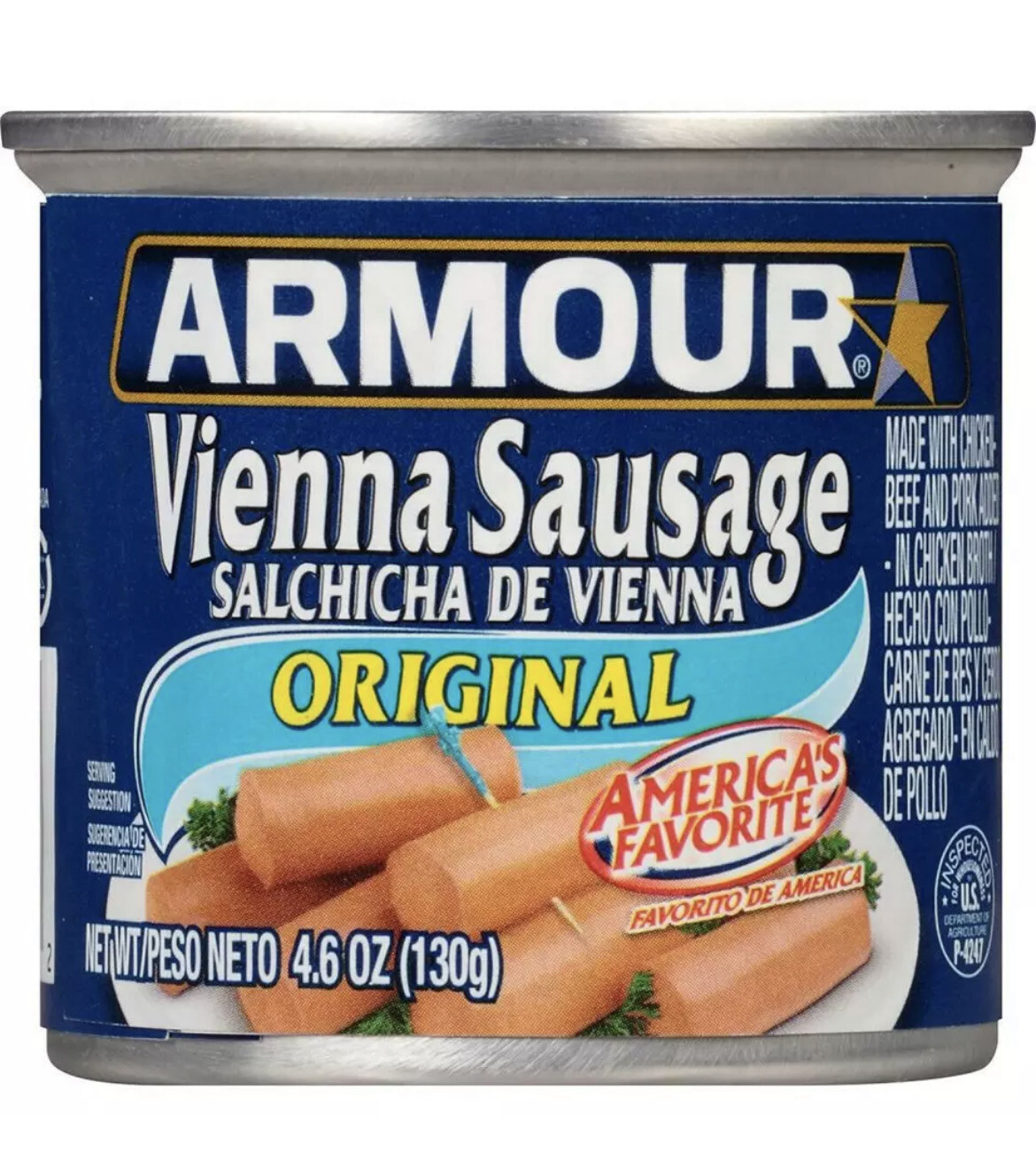 Armour Vienna Sausage, Original, 4.6 Ounce (Pack of 4)
