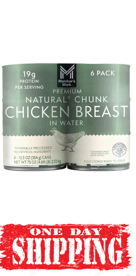 Member’s Mark Premium Chunk Chicken Breast (12.5 oz., 6 ct.) Pull tab Container