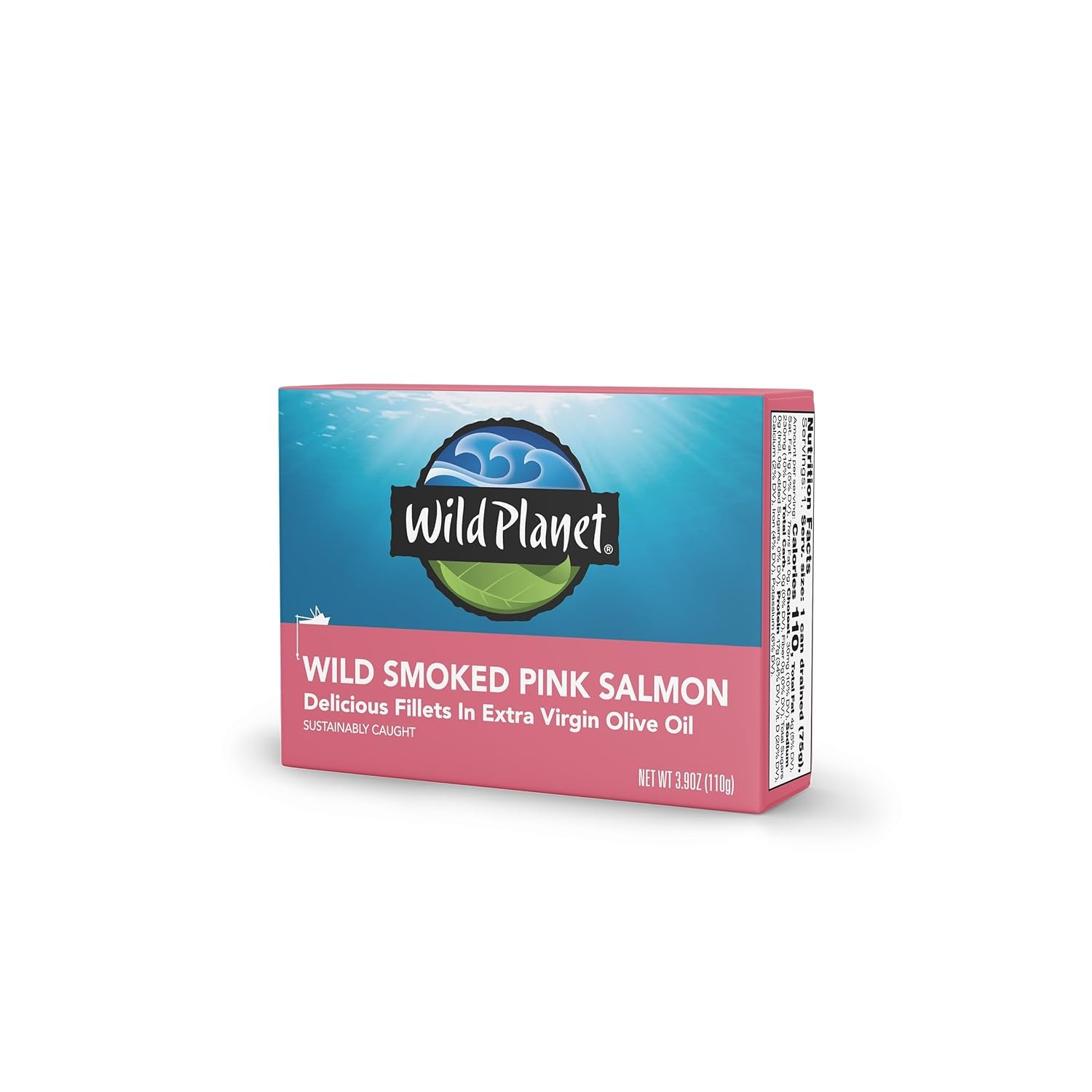 Wild Planet Wild Smoked Pink Salmon Fillets in Extra Virgin Olive Oil 3.9 Oz