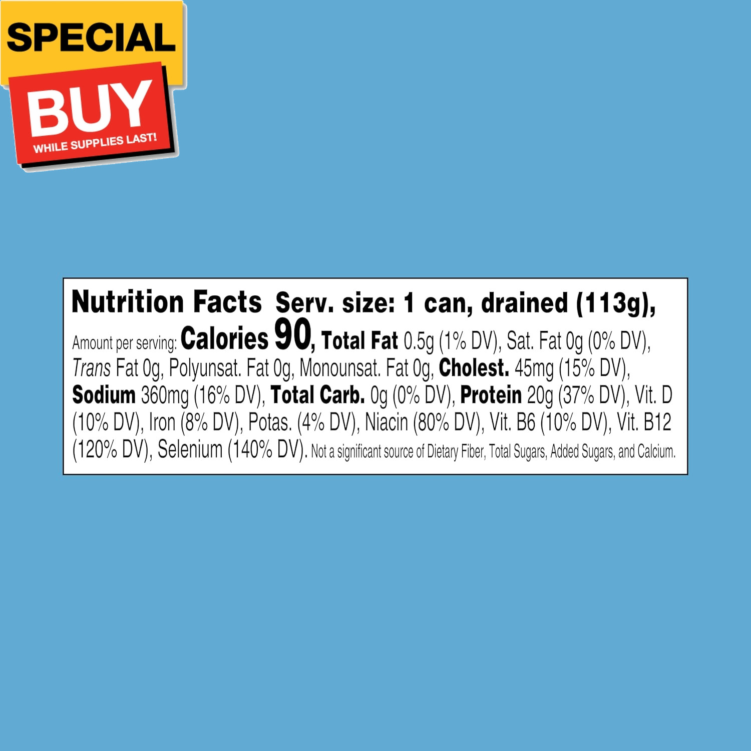 Chunk Light Tuna in Water, 5 oz (4 Pack) Canned Tuna Fish, Wild Caught, Gluten F