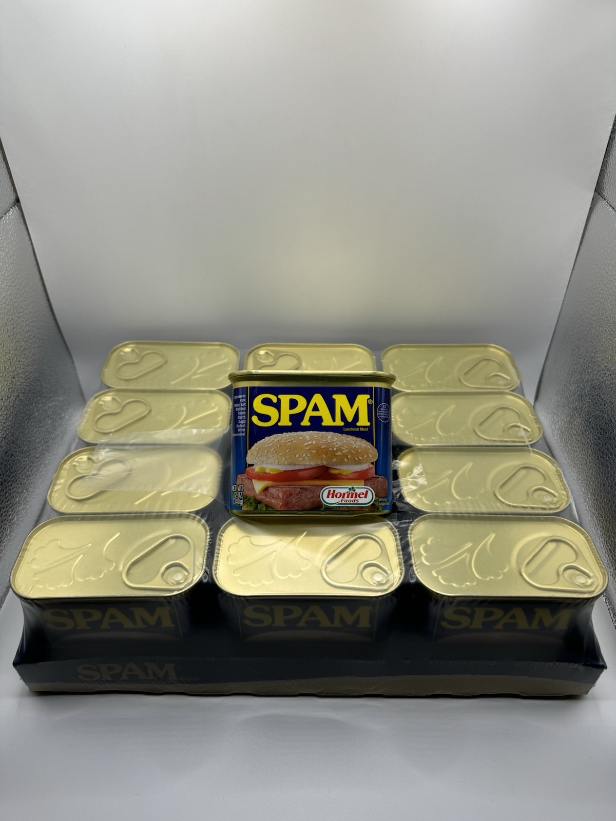 Spam Classic, Pork Ham, Luncheon Meat, No Trans Fat, 12 Ounce Can, Pack of 12