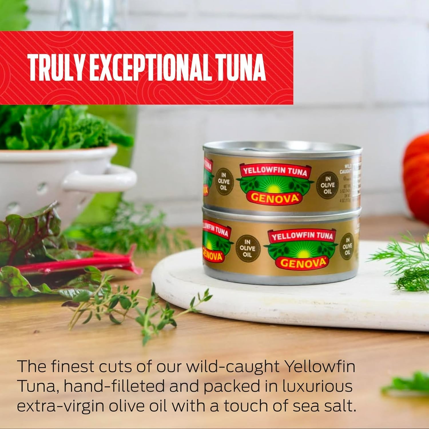 Yellowfin Tuna in Olive Oil, 5 Ounce Cans Pack of 12, Wild Caught Canned Tuna…