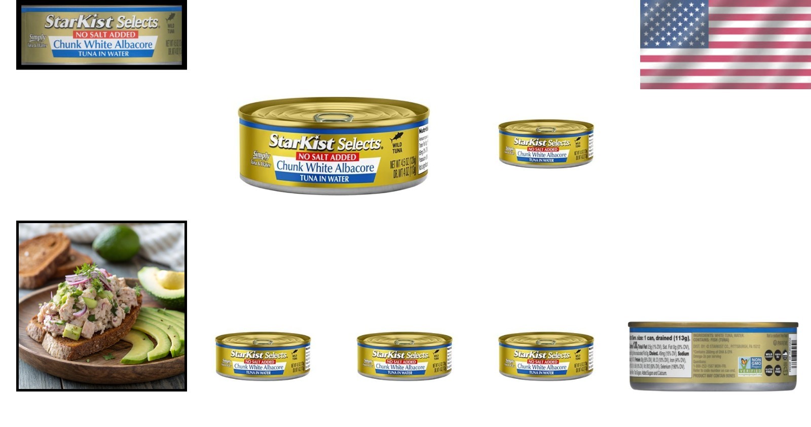 Paleo Friendly Chunk White Albacore Tuna – 4.5 oz Cans (Pack of 5) – Easy Snack