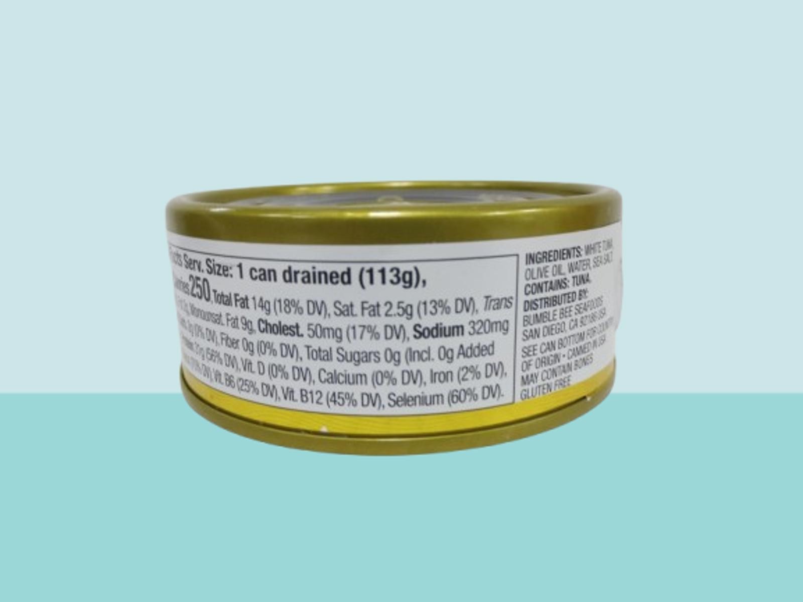 BUMBLE BEE PRIME SOLID WHITE ALBACORE TUNA IN OLIVE OIL 5 OZ NWOB EXP: 2028 6PCS