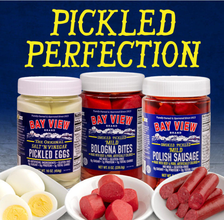 Bay View Smoked Pickled Polish Sausage, No MSG, Gluten Free, No Soy, 0G Sugar, 9