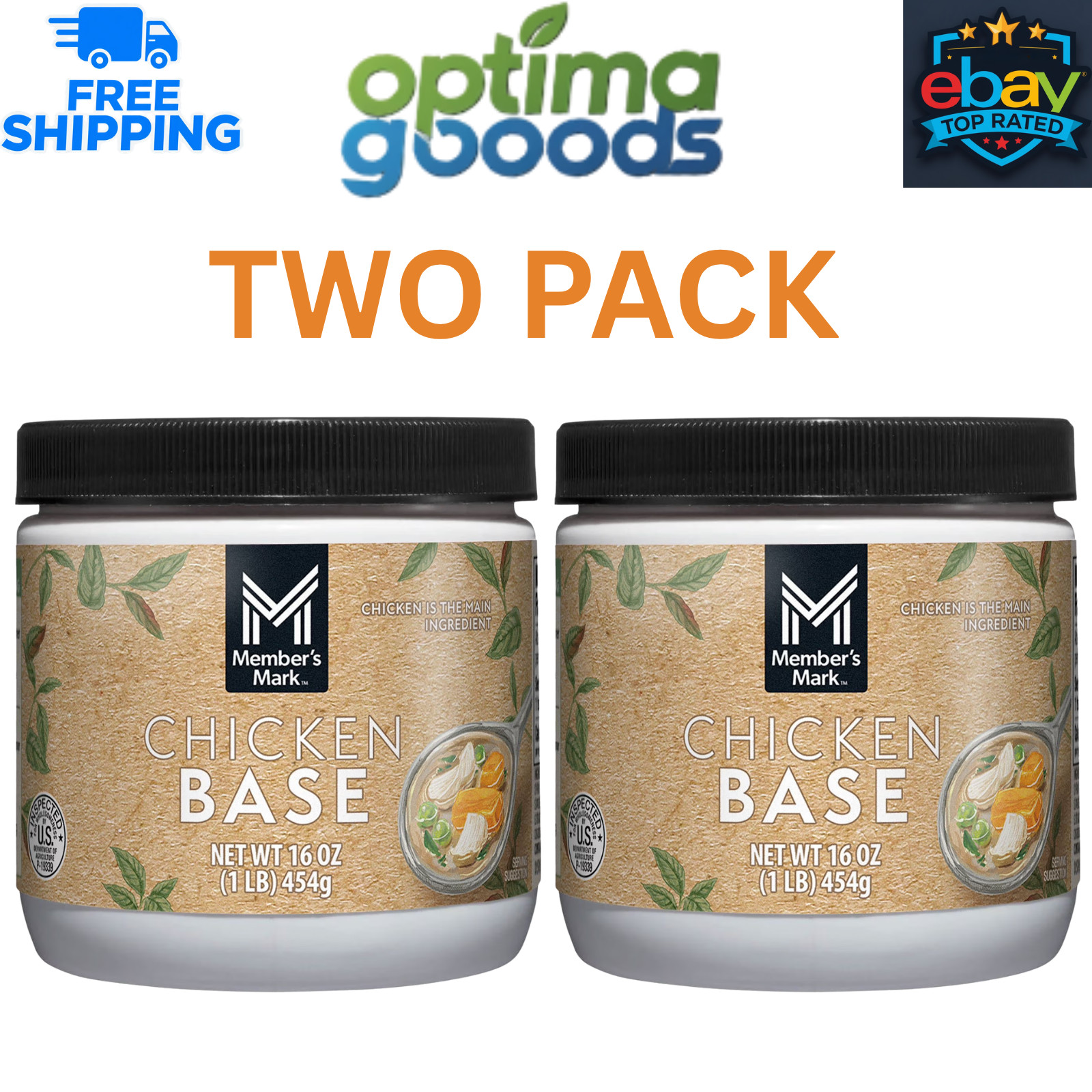 2 Pack Member’s Mark Chicken Base 16 oz Real Chicken Flavor Gluten Free No MSG