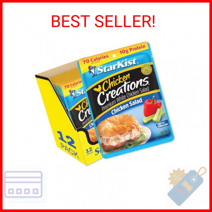 StarKist Chicken Creations, Chicken Salad, 2.6 oz Pouch (Pack of 12)