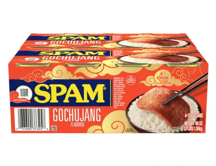 8 cans of 12 Oz SPAM Gochujang Korean Flavored (Pack of 2 x 4 cans)