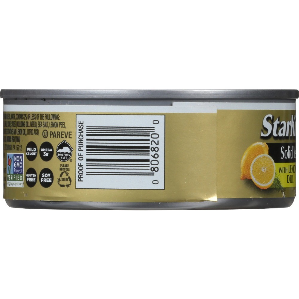 (8 pack)Solid Yellowfin/Light Tuna in Extra Virgin Olive Oil, Lemon Dill, 4.5 oz