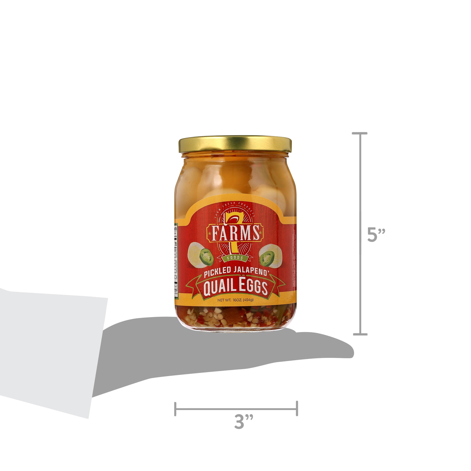 (3 pack) 7 Farms Pickled Jalapeno Quail Eggs