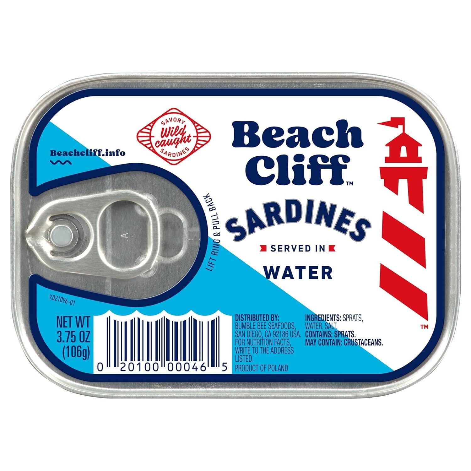 Nutritious Wild Caught Sardines in Water – 3.75 oz Can – Perfect for Recipes