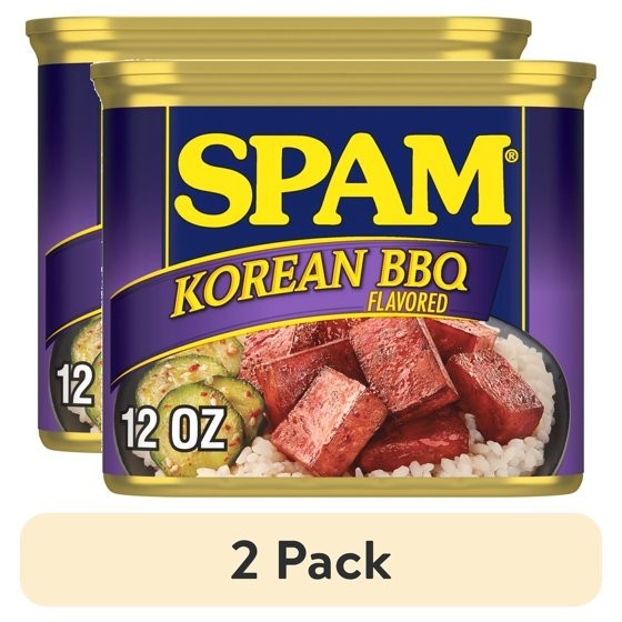 (2 pack) SPAM Korean BBQ Flavored, Shelf Stable, 12 oz Aluminum Can