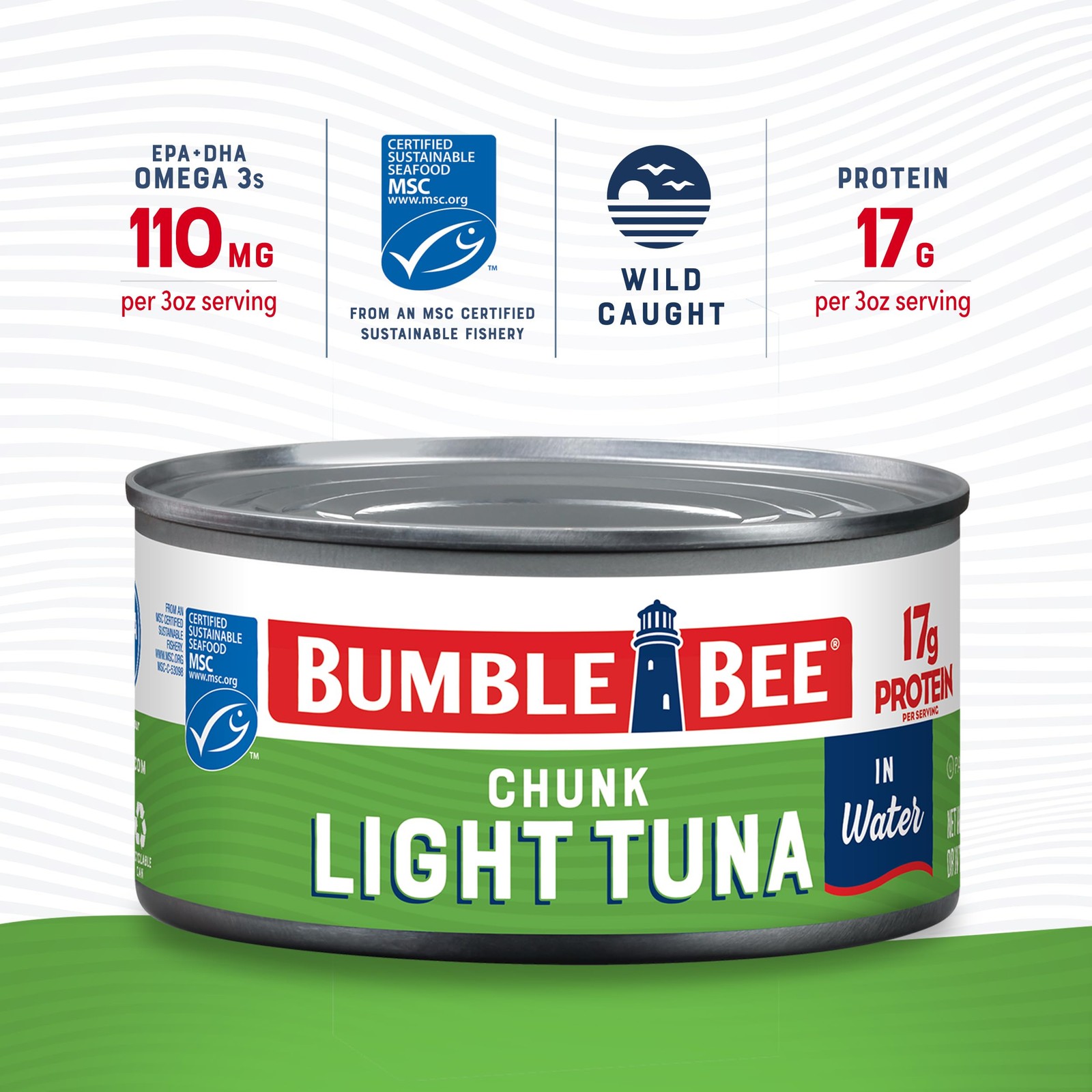 Bumble Bee Chunk Light Tuna in Water, 12 oz Cans (Pack of 12) – Wild Caught Tuna