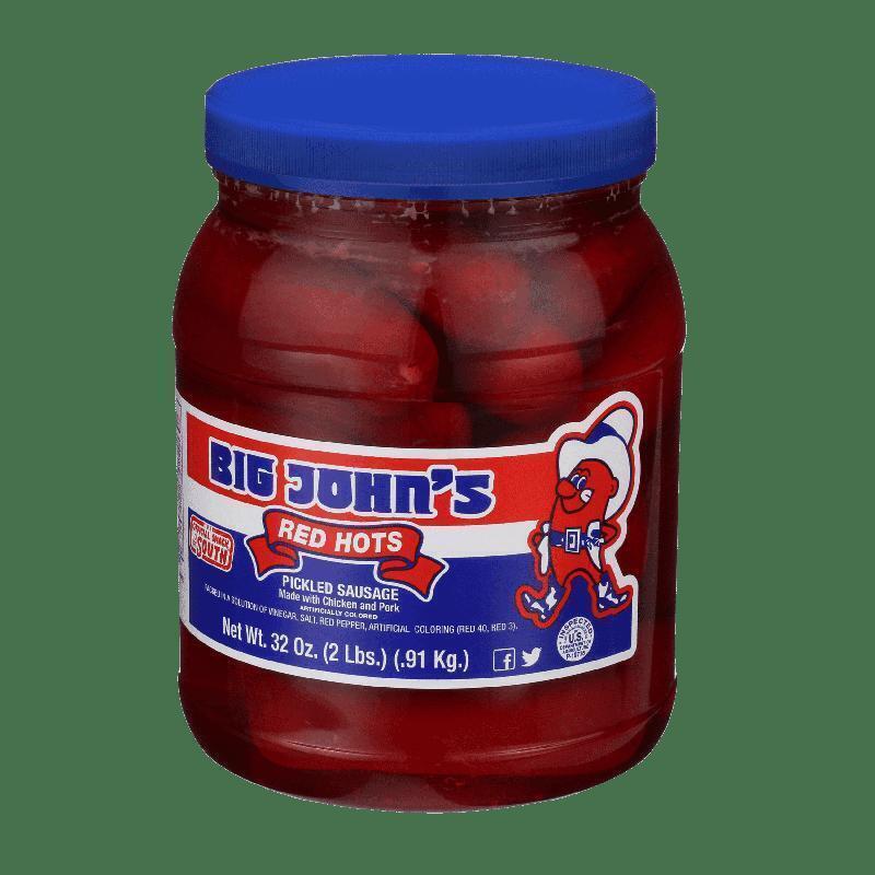Ready To Eat Pickled Red Hots Sausage Chicken and Pork 32-oz Plastic Jar