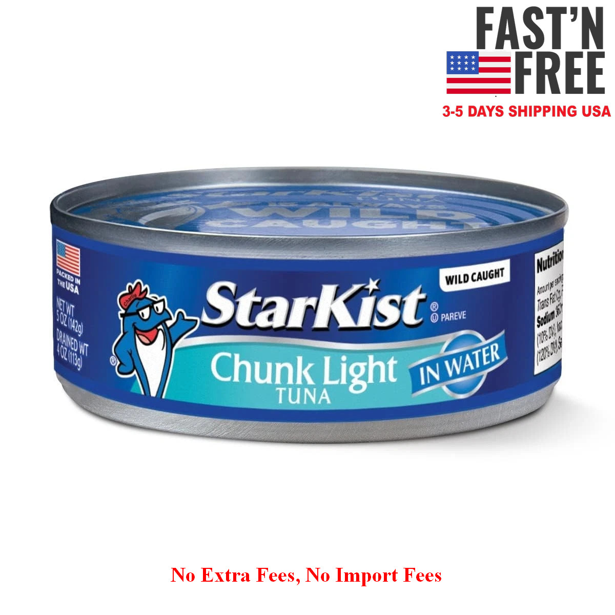 StarKist Chunk Light Tuna in Water 5 oz 48 Pack Canned Tuna Fish Wild Caught