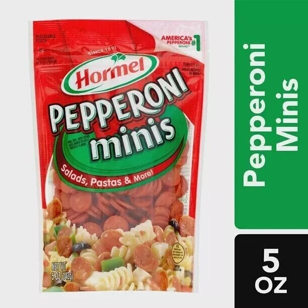 Hormel, Pepperoni Minis, 5oz Bag (Pack of 4)