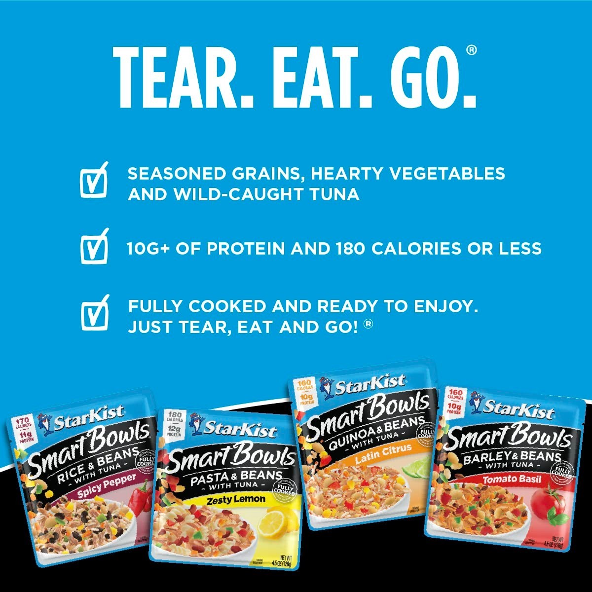Smart Bowls Latin Citrus Pouch Pack – Ready-to-Eat Quinoa & Tuna Meal