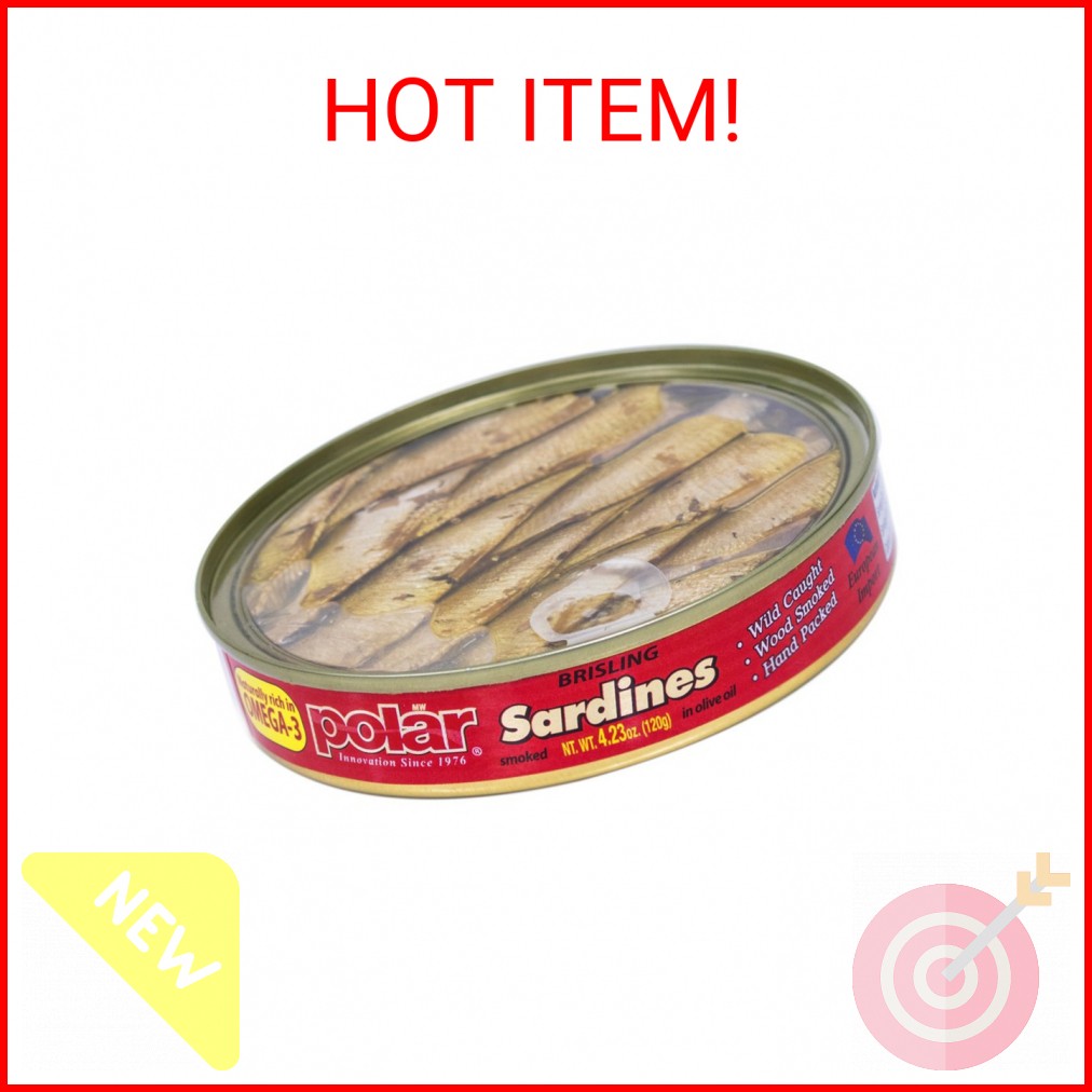 MW Polar Brisling Sardines, Smoked in Olive Oil, 4.23-Ounce