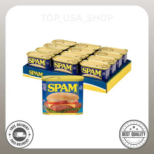 SPAM Classic, SPAM Canned Meat, 12 oz Can (12 Pack)