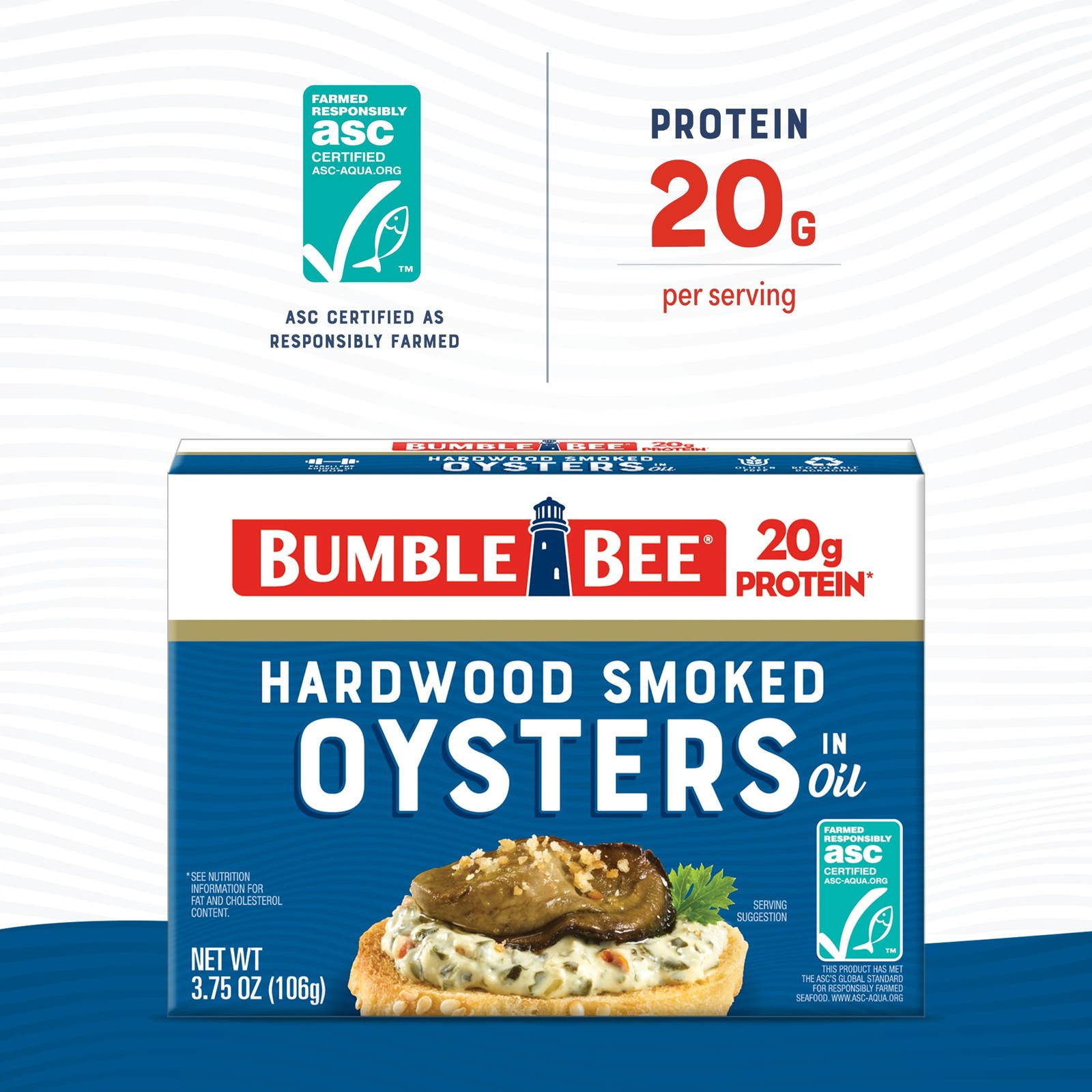 Bumble Bee Canned Hardwood Smoked Oysters, 3.75 oz Can Ounce (Pack of 1)