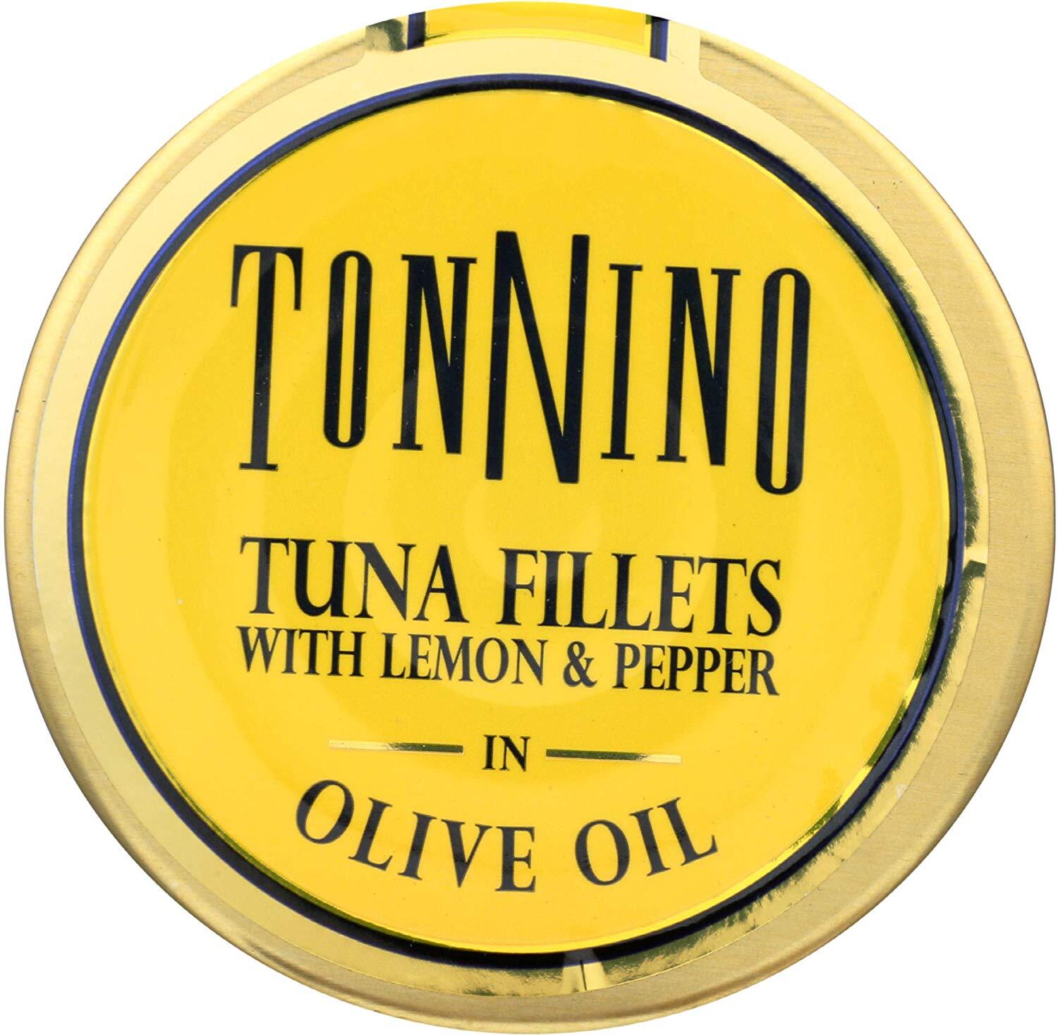 Tonnino Tuna Fillets, Lemon and Pepper, Olive Oil, 6.7 Ounce