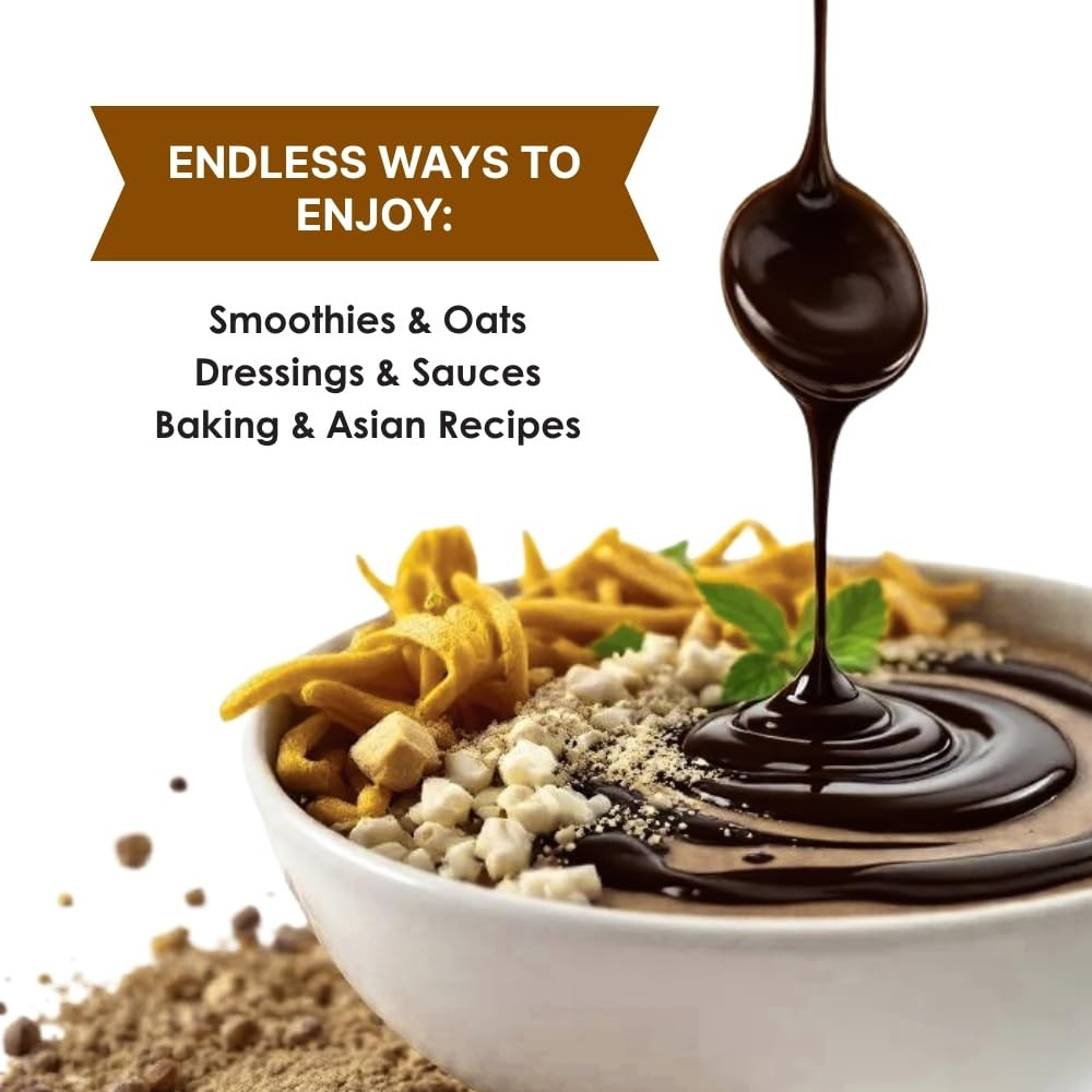 Organic Black Tahini Paste 16 Oz (1Lb) – Black Sesame Paste – USDA Certified, Ko