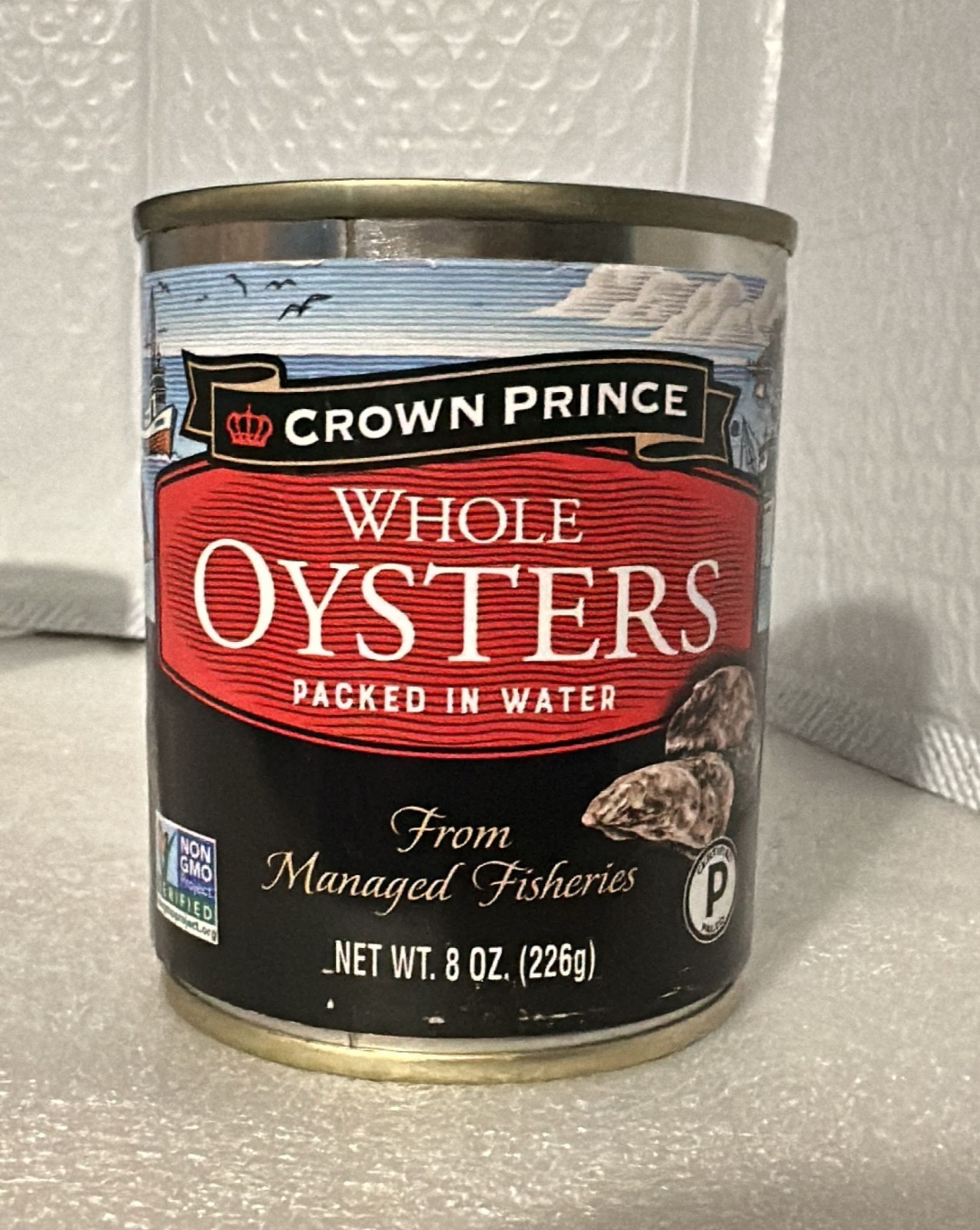 Crown Prince Whole Boiled Oysters, 8-Ounce Cans