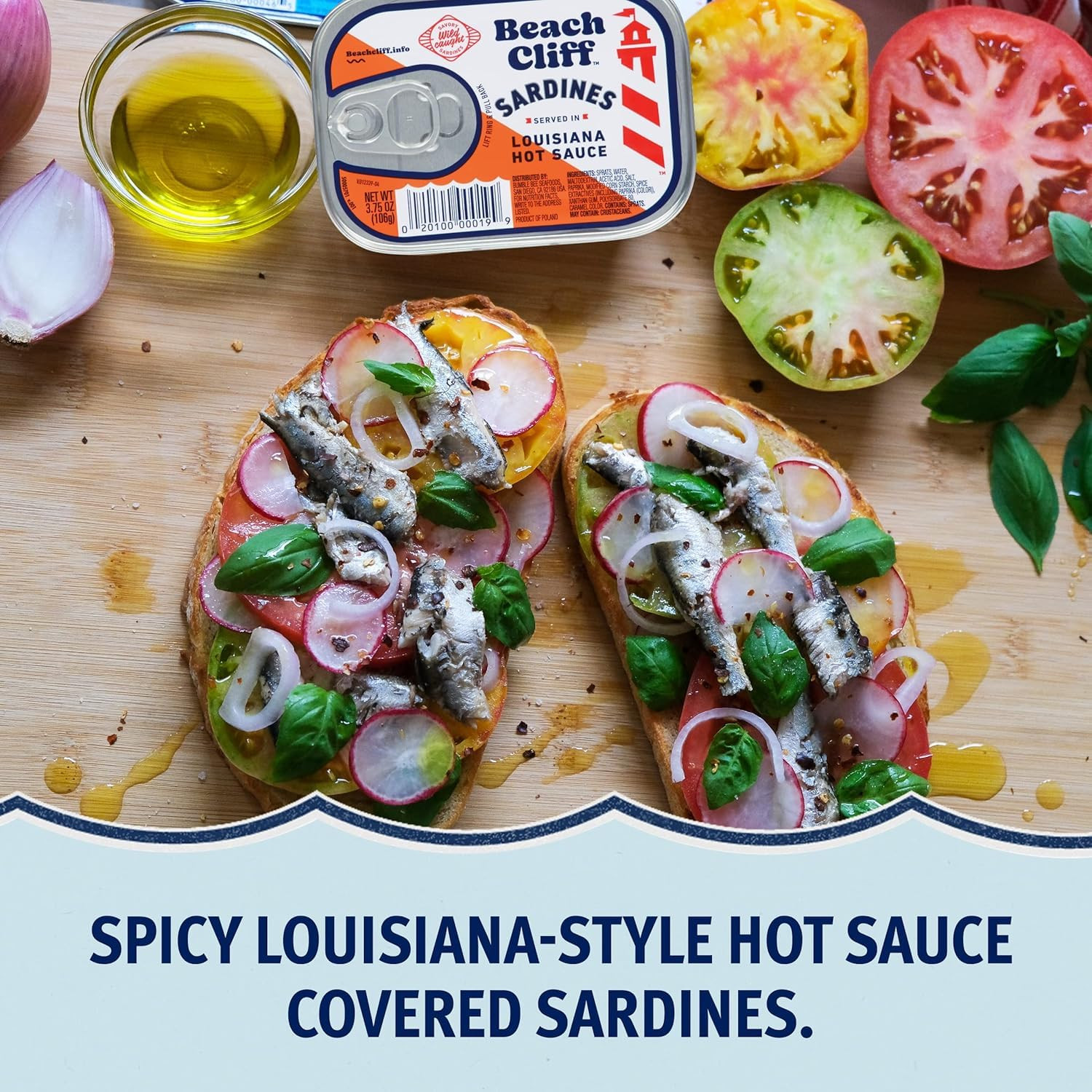 Wild Caught Sardines in Louisiana Hot Sauce, 3.75 Oz Can (Pack of 12) – 11Gprote