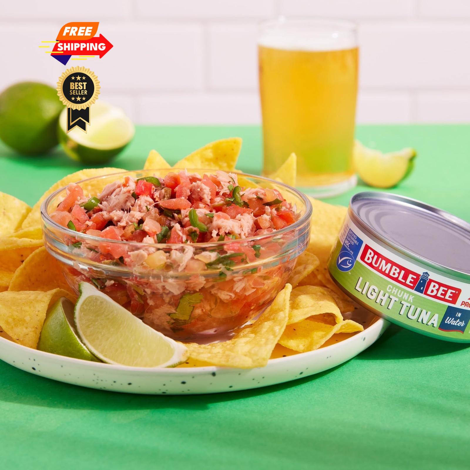 Bumble Bee Chunk Light Tuna In Water, 5 oz Cans (Pack of 5 Ounce 10)