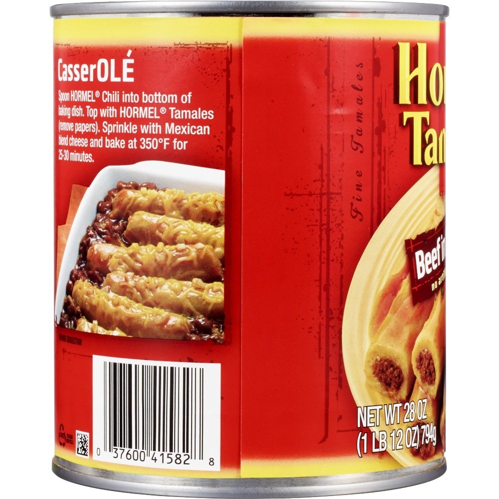 Beef Tamales in Chili Sauce 28 oz Canned 3 Pack Shelf Stable Mexican Food