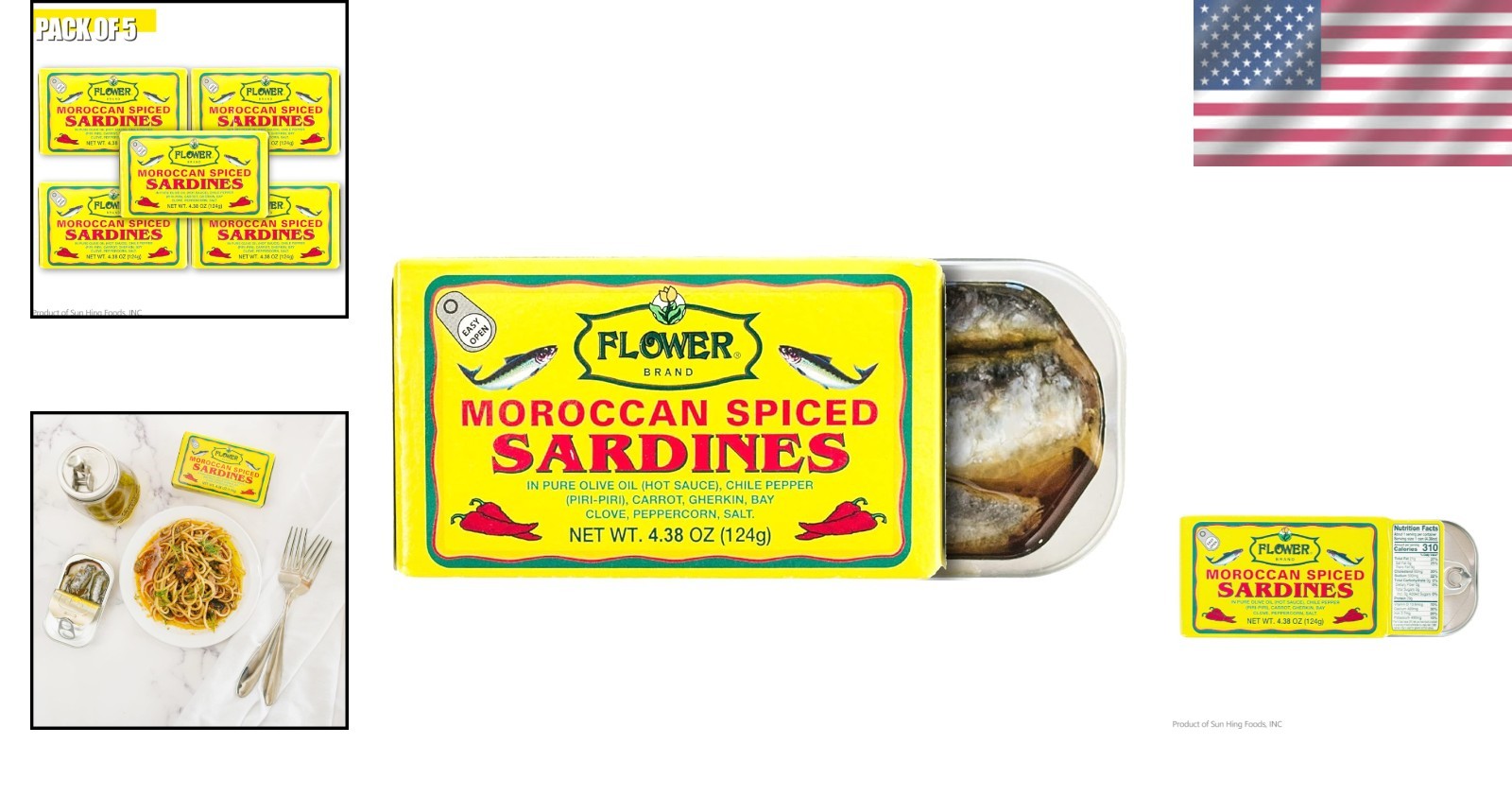 Moroccan Spiced Wild-Caught Sardines in Olive Oil – 5 Can Pack, Keto Friendly