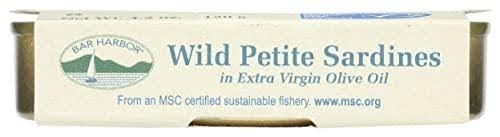 Wild Caught Petite Sardines in Extra Virgin Olive Oil, 4.2 oz – Pack of 12, Hand