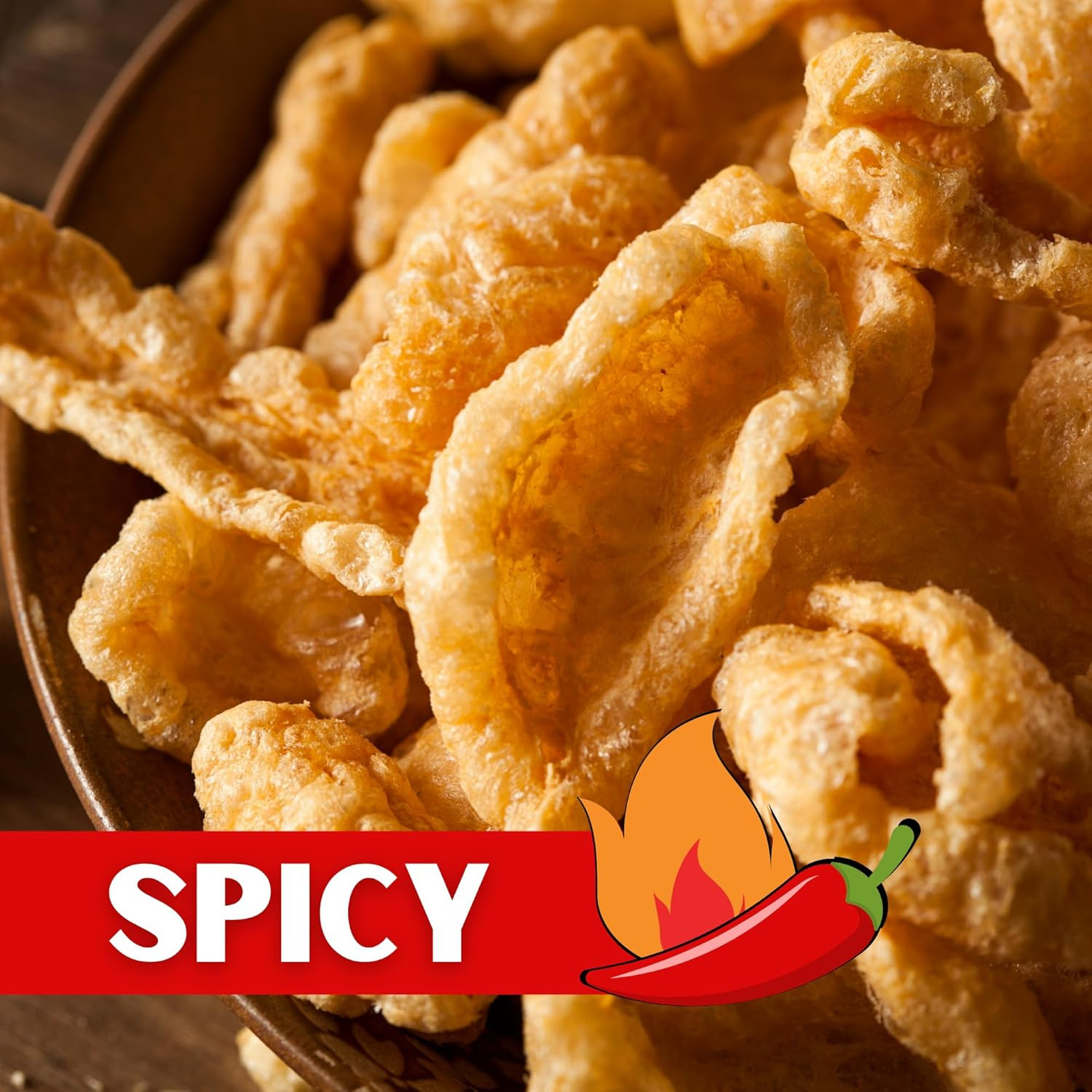 Bacon Curls Microwave Pork Rinds (Chicharrones), Hot & Spicy, 1.75 Ounce (Pack o