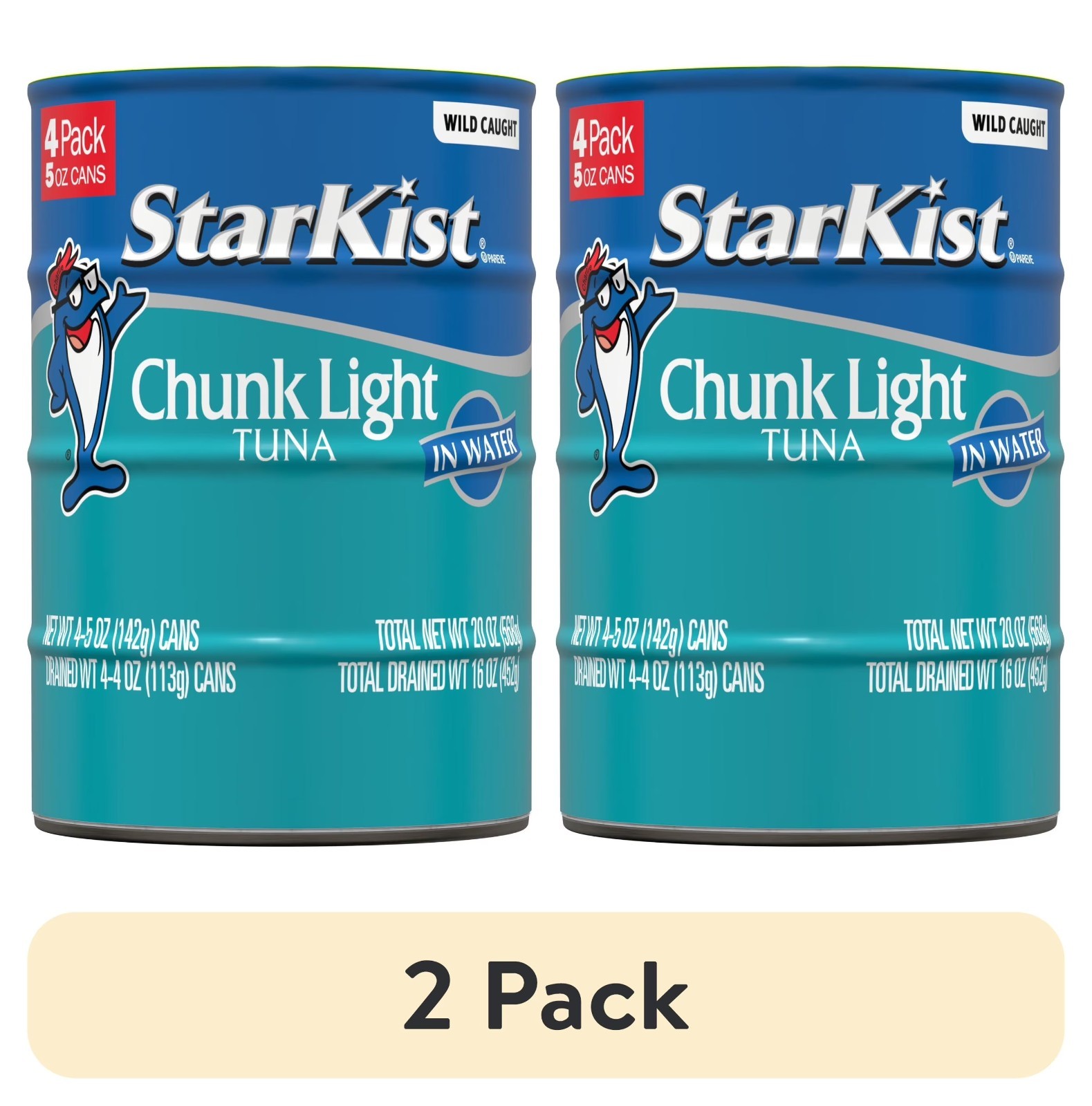 StarKist Chunk Light Tuna in Water, 5 oz, 8 Cans pack of 2