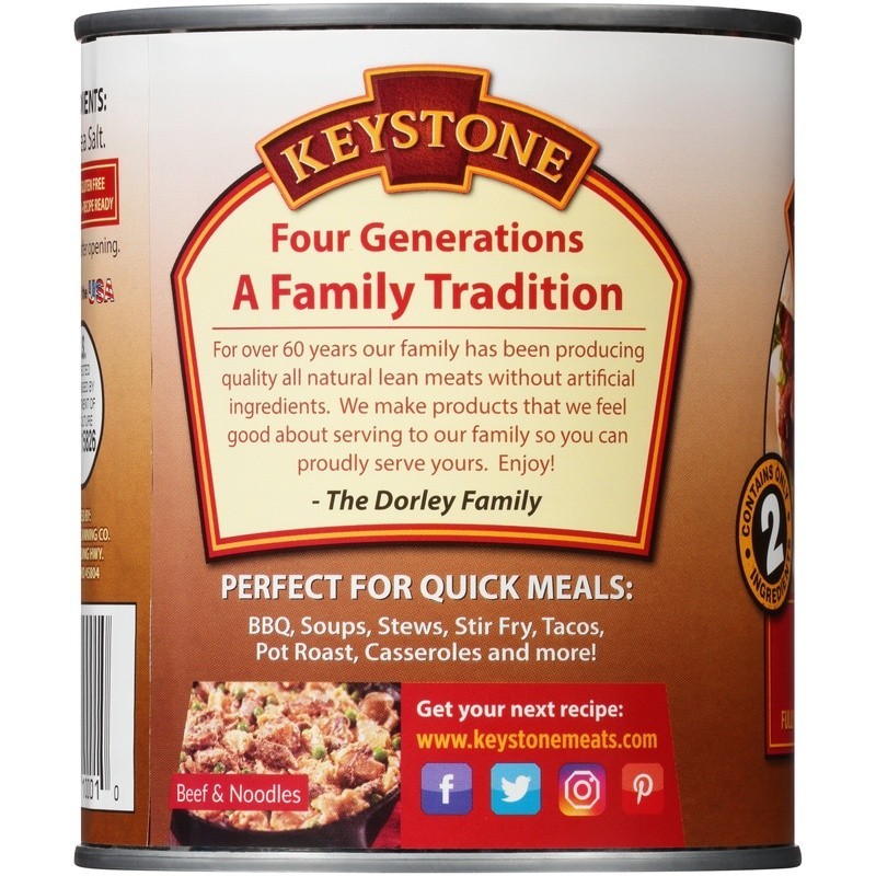 Natural Beef Canned Meat Fully Cooked No Water Added Ready to Eat 2 Pack New