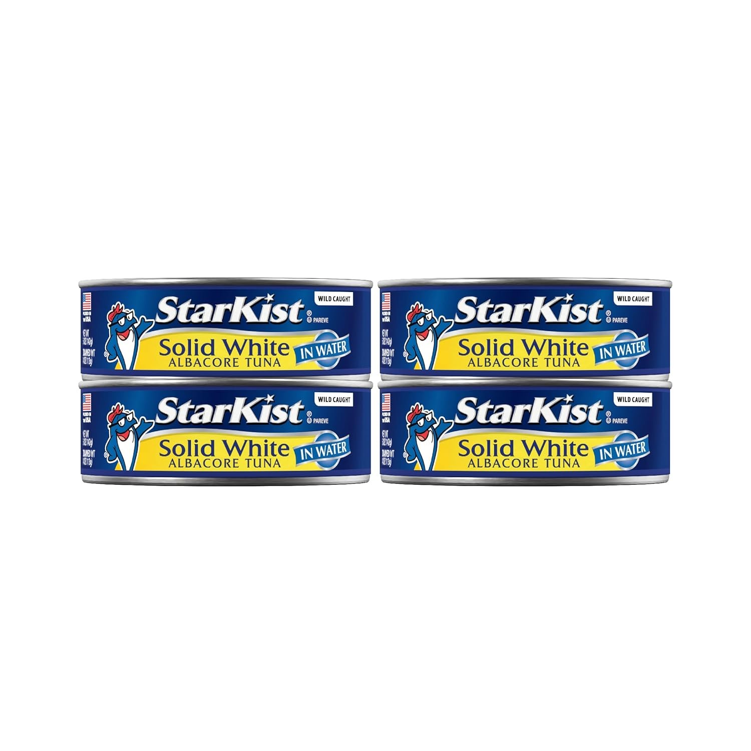 StarKist Solid White Albacore Tuna in Water, 5 oz Can, 5 Ounce (Pack of 4)