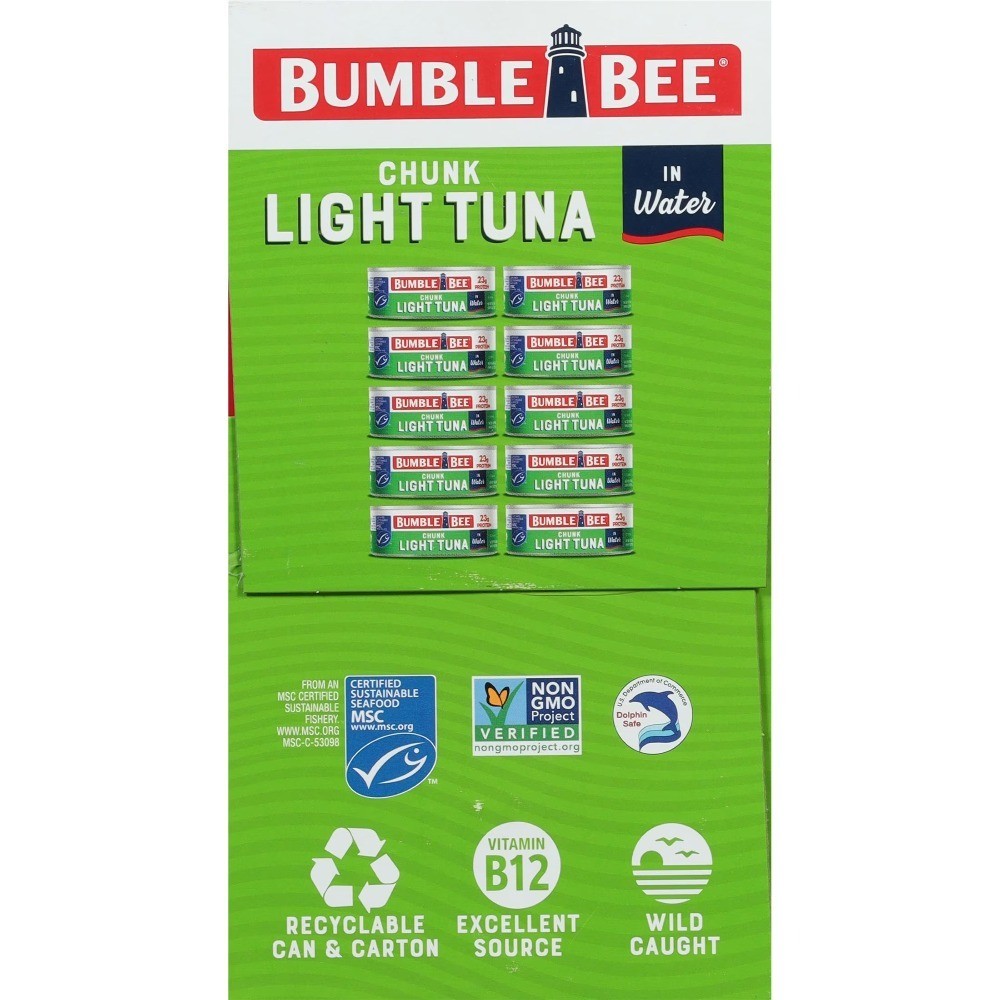 (Pack of 10) Chunk Light Tuna in Water, 5 oz cans